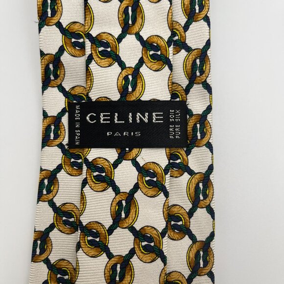 Celine 100% Silk Tie - Picture 4 of 6